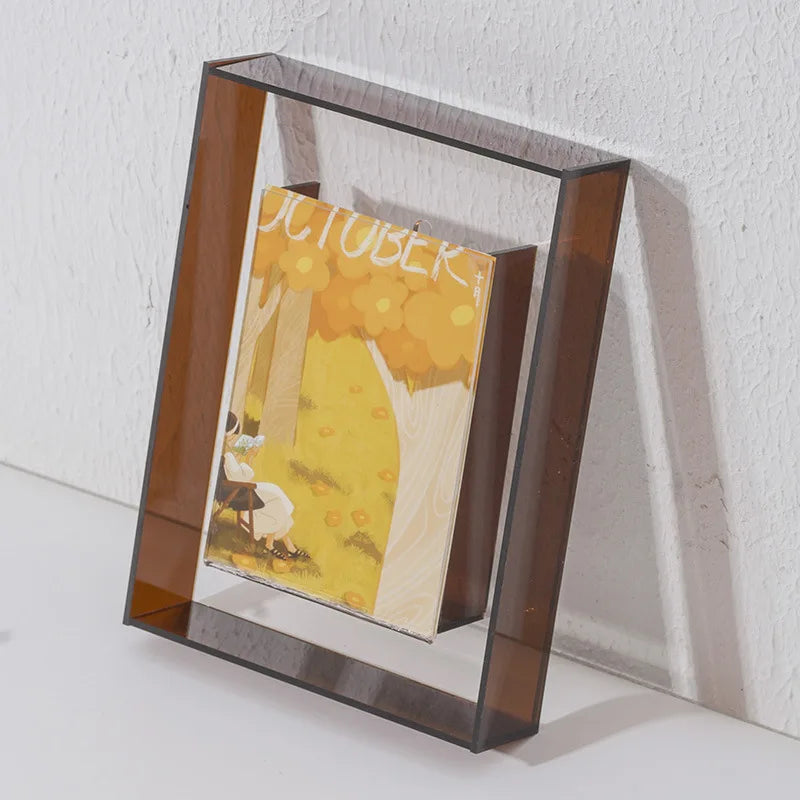 Neon Dreams Acrylic Picture Frame - Modern LED Photo Display for Wall Decor, Bedroom, Living Room & Office - Shatter-Resistant Clear Plastic Frame for 4x6, 5x7, 8x10 Photos