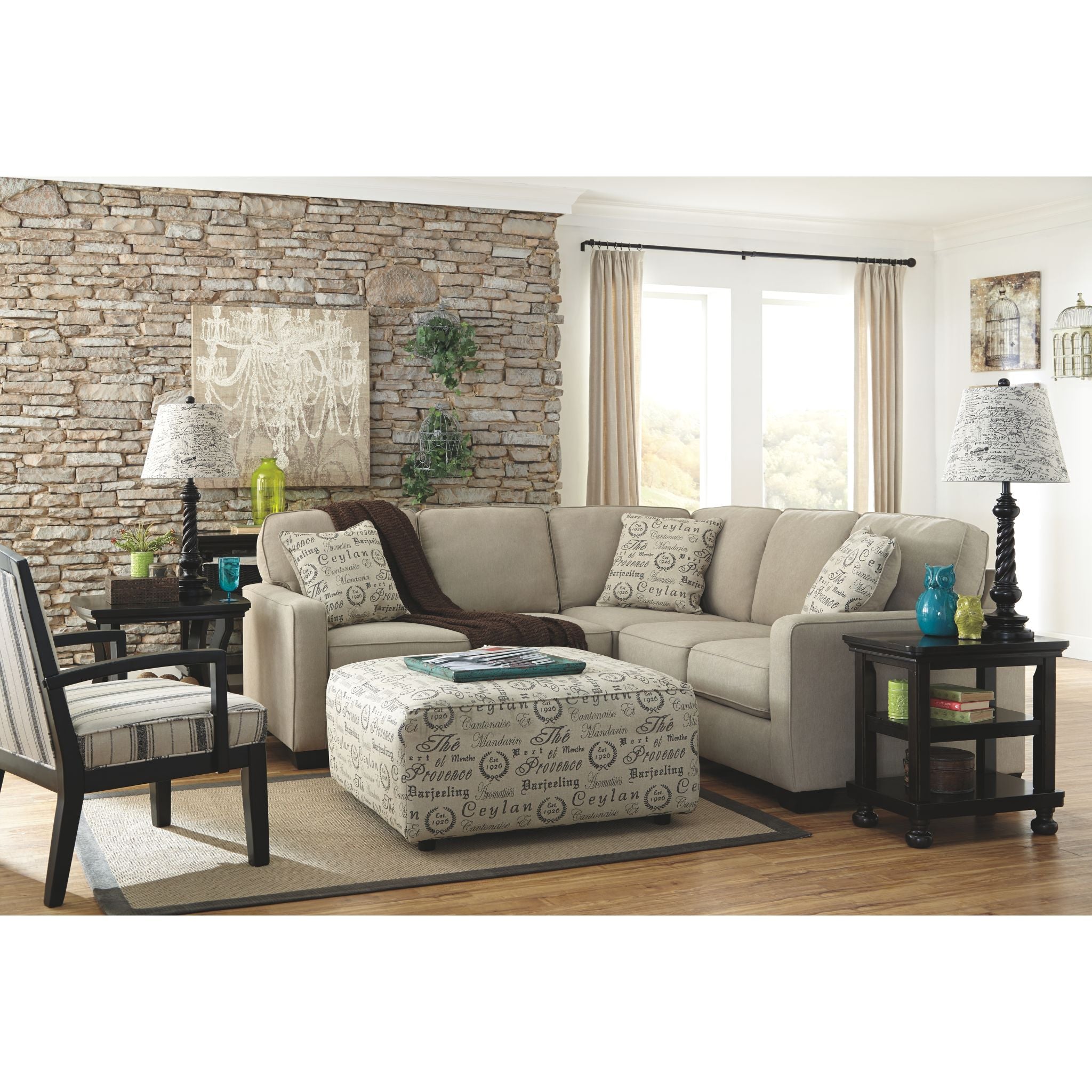 Alenya 2-Piece Modern Sectional Sofa Set with Reversible Chaise - Comfortable L-Shaped Couch for Living Room, Apartment & Small Spaces - Perfect for Family Gatherings, Movie Nights & Relaxation