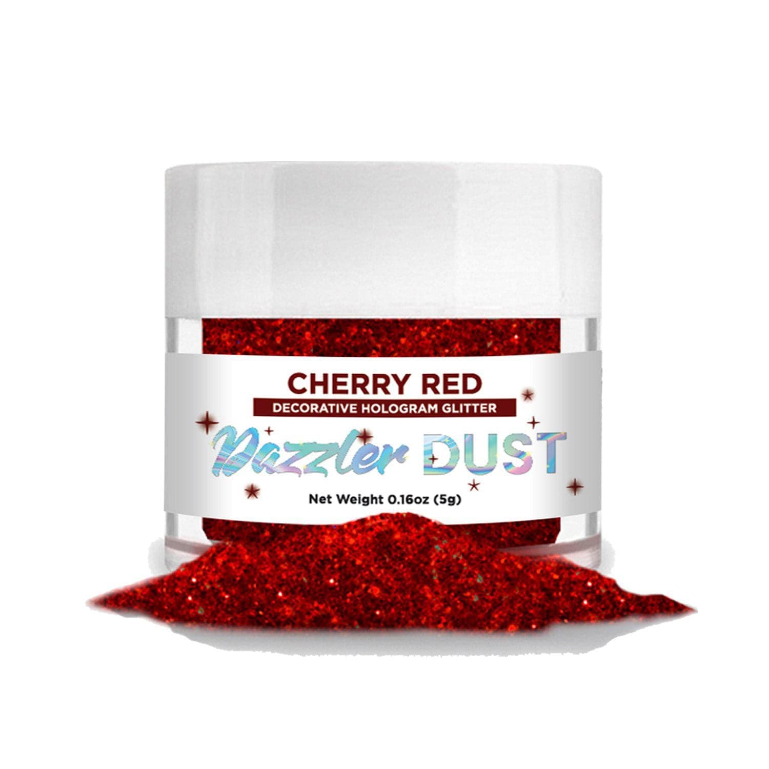 Premium Cherry Red Dazzler Dust® - 5 Gram Jar of Vibrant Cosmetic Glitter for Face, Body & Nail Art - Perfect for Makeup, Festival Looks & DIY Crafts