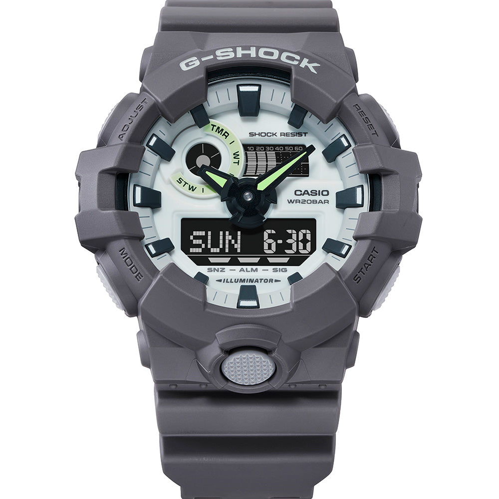G Shock GA700HD-8A Hidden Glow Digital Watch for Men - Shock Resistant, Waterproof & Illuminated Display - Perfect for Outdoor Activities, Sports & Nighttime Use