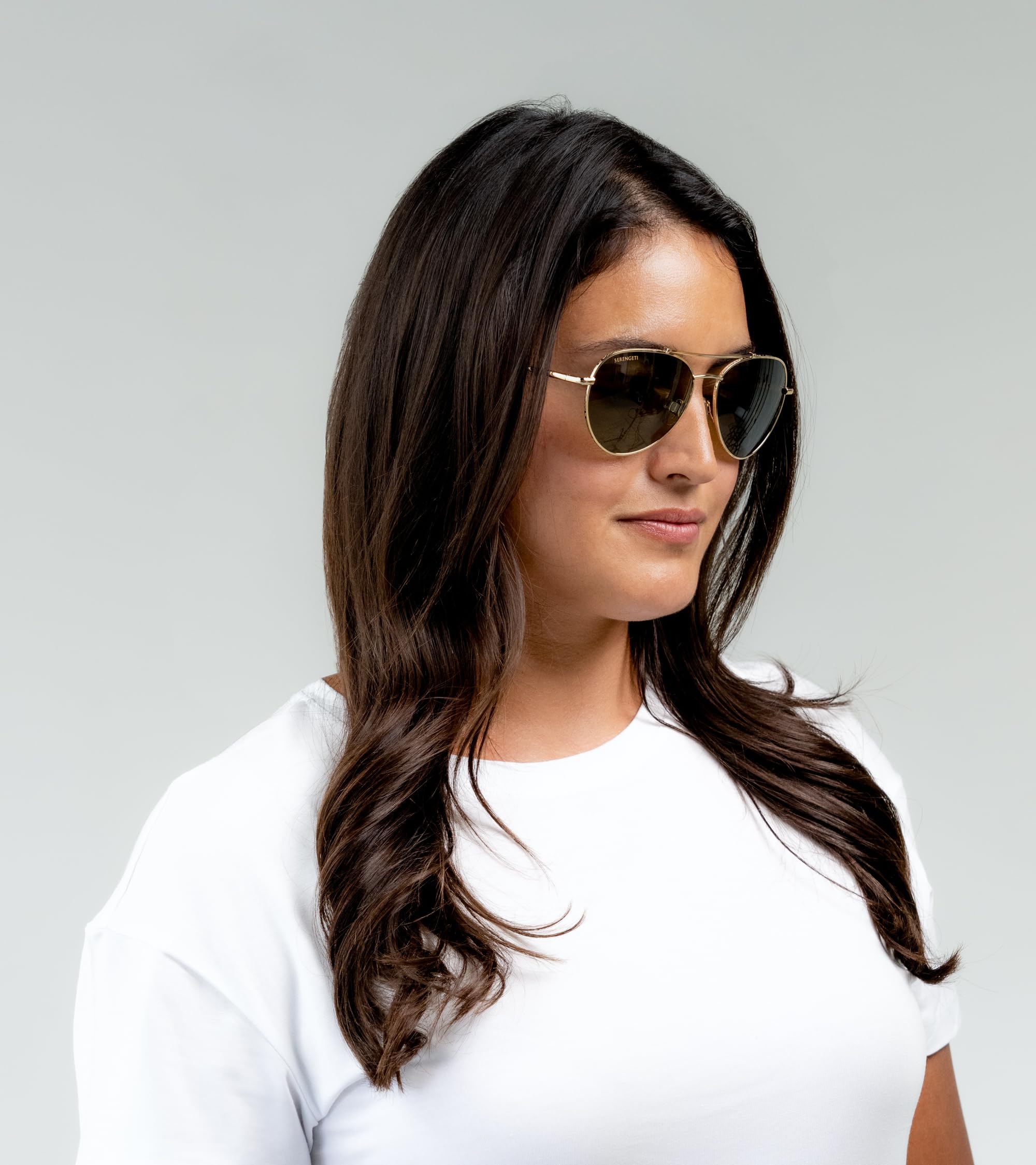 Serengeti Aviator Sunglasses for Men & Women - Polarized Sport & Driving Shades - Perfect for Outdoor Activities, Running, Cycling, and Road Trips