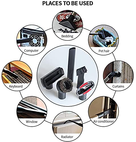 ANBOO Vacuum Cleaner Accessories Kit - 6-Piece Set with 1 1/4