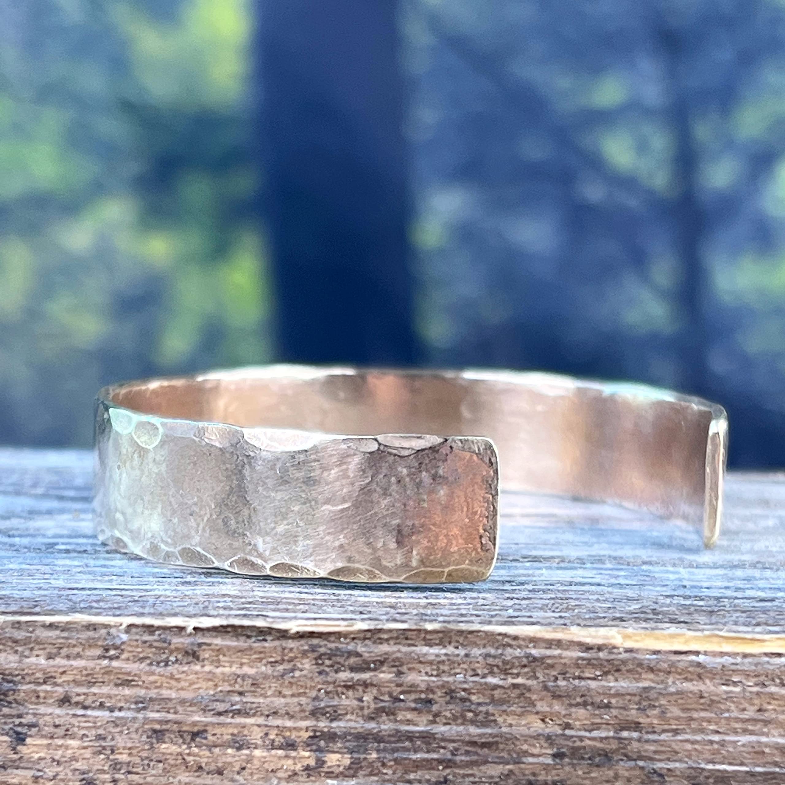 8th Anniversary Bronze Cuff Bracelet - Handmade Personalized Wedding Gift for Him & Her | Traditional 8 Year Anniversary Jewelry for Couples - Perfect for Romantic Occasions & Special Celebrations
