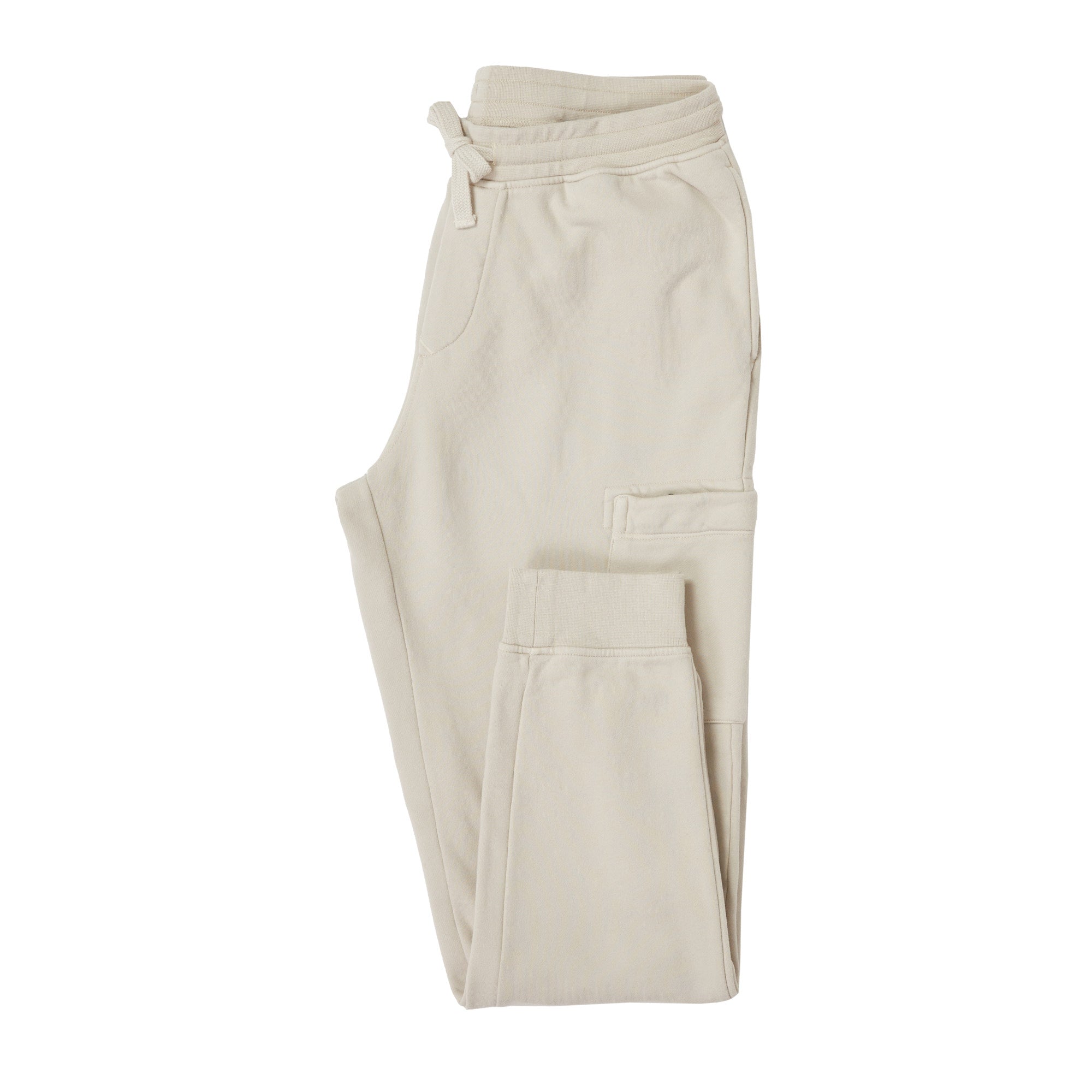 FRADI Women's Cotton Fleece Jogger Pants - Soft Casual Lounge Pants with Elastic Waist, Comfortable for Home, Workout & Travel (Beige)