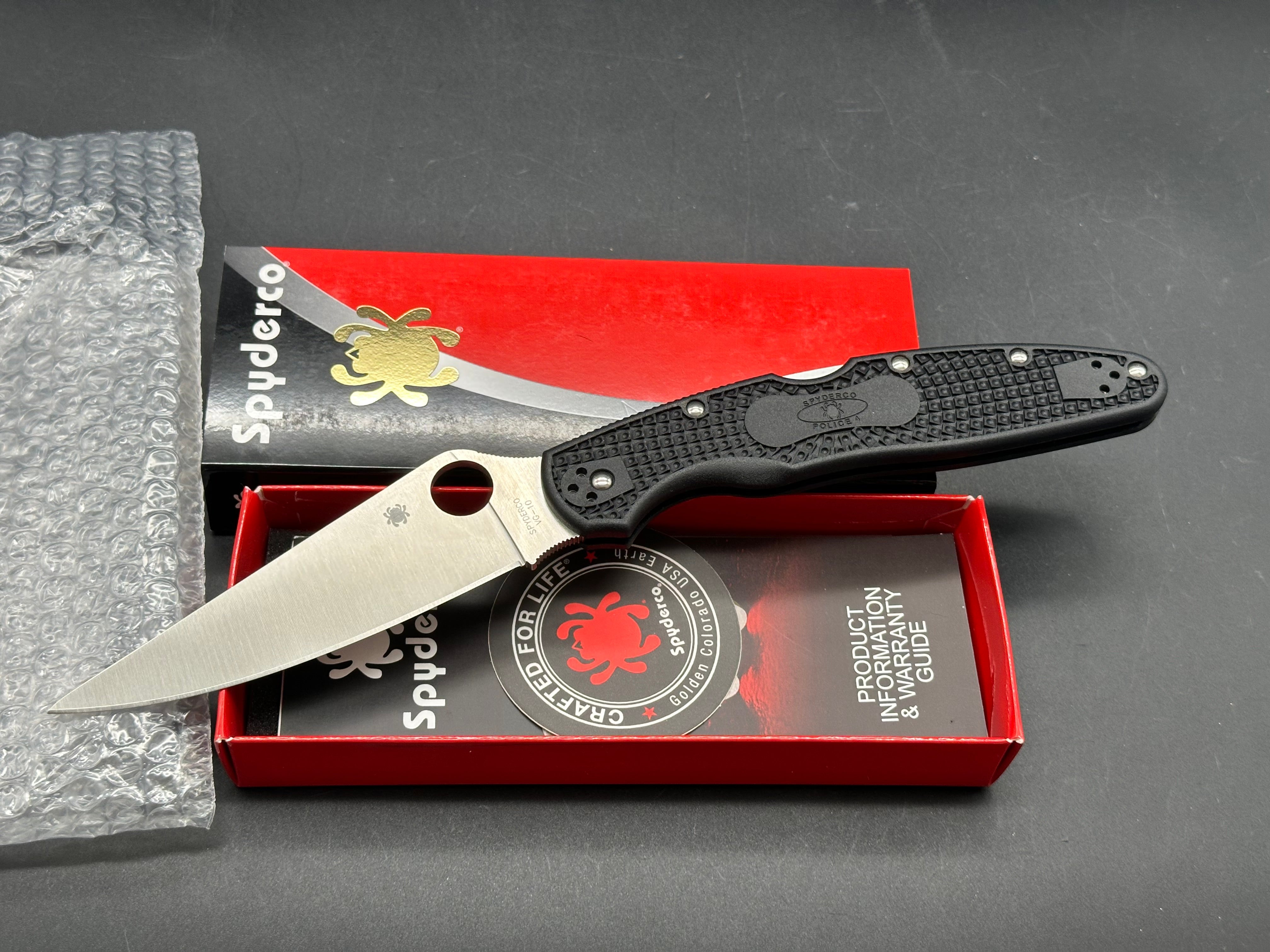Spyderco Police 4 Lightweight Folding Knife - 4.38