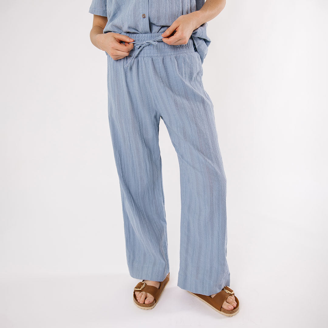 Stylish Cabana Pants in Dusk Blue - Comfortable Beachwear & Lounge Pants for Summer Vacation, Poolside Relaxation, and Casual Outings