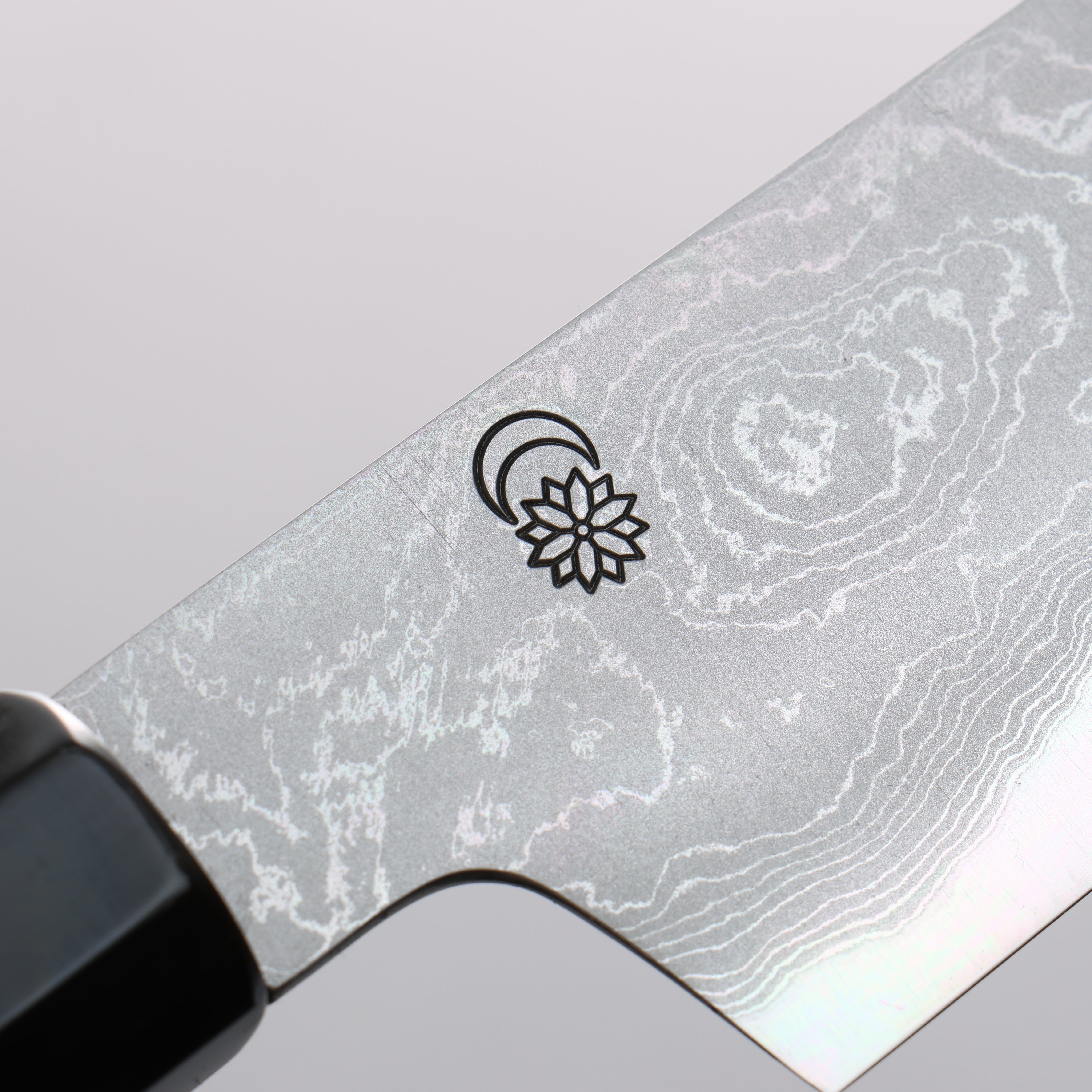 Premium Kikuzuki Blue Steel No.1 Damascus Santoku Knife 180mm with Magnolia Wood Handle - Perfect for Sushi, Vegetables & Meat Cutting in Professional & Home Kitchens