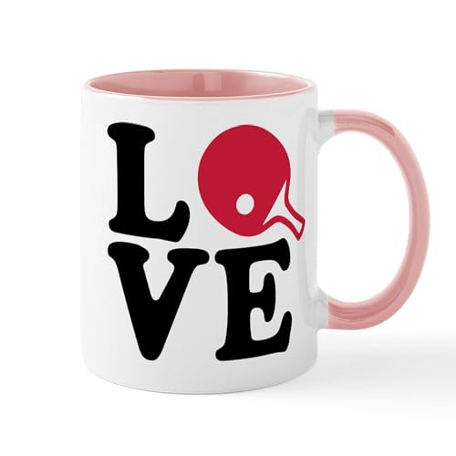 White/Pink Inside - Table Tennis Love Mug