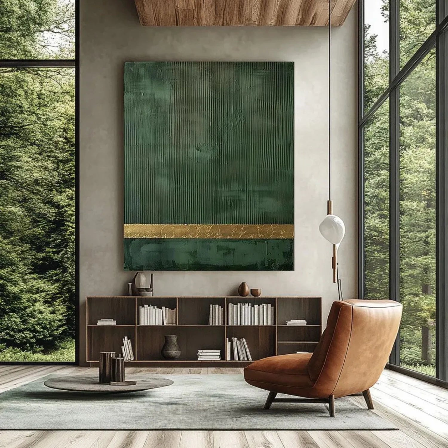 Blue & Green Abstract Wall Art Print #BG124 - Modern Home Decor for Living Room, Bedroom & Office