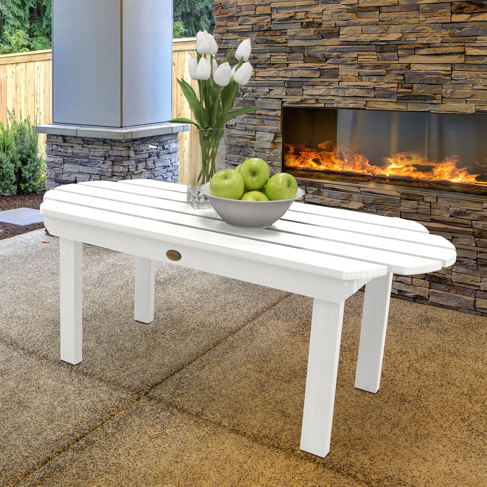 Highwood Classic Westport Coffee Table - White, Modern Living Room Furniture for Home & Office Decor | Perfect for Living Rooms, Offices, and Lounge Areas