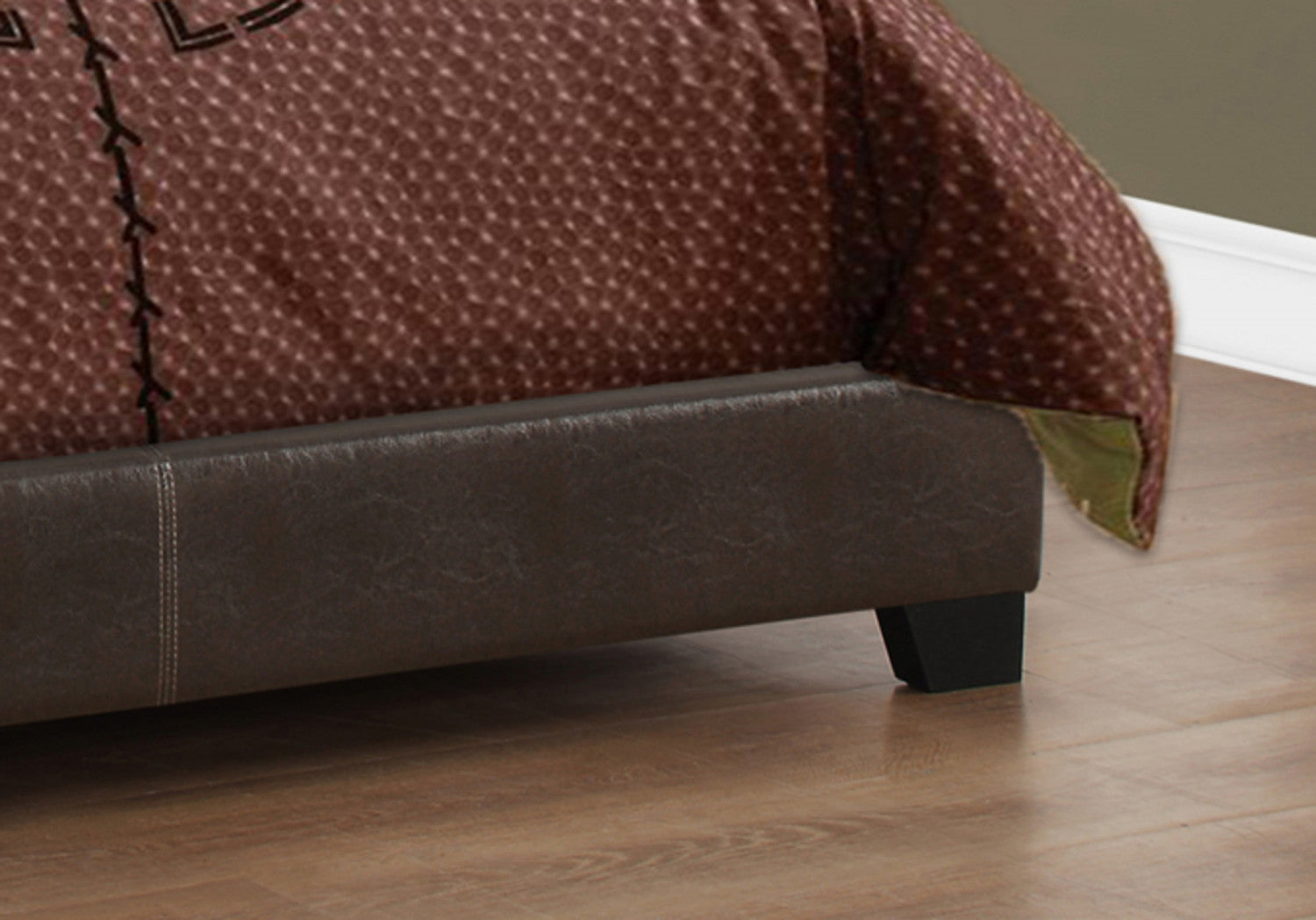 Annette Full Size Bed Frame - Brown Wooden Bed for Bedroom - Perfect for Master Bedroom, Guest Room, or Dormitory
