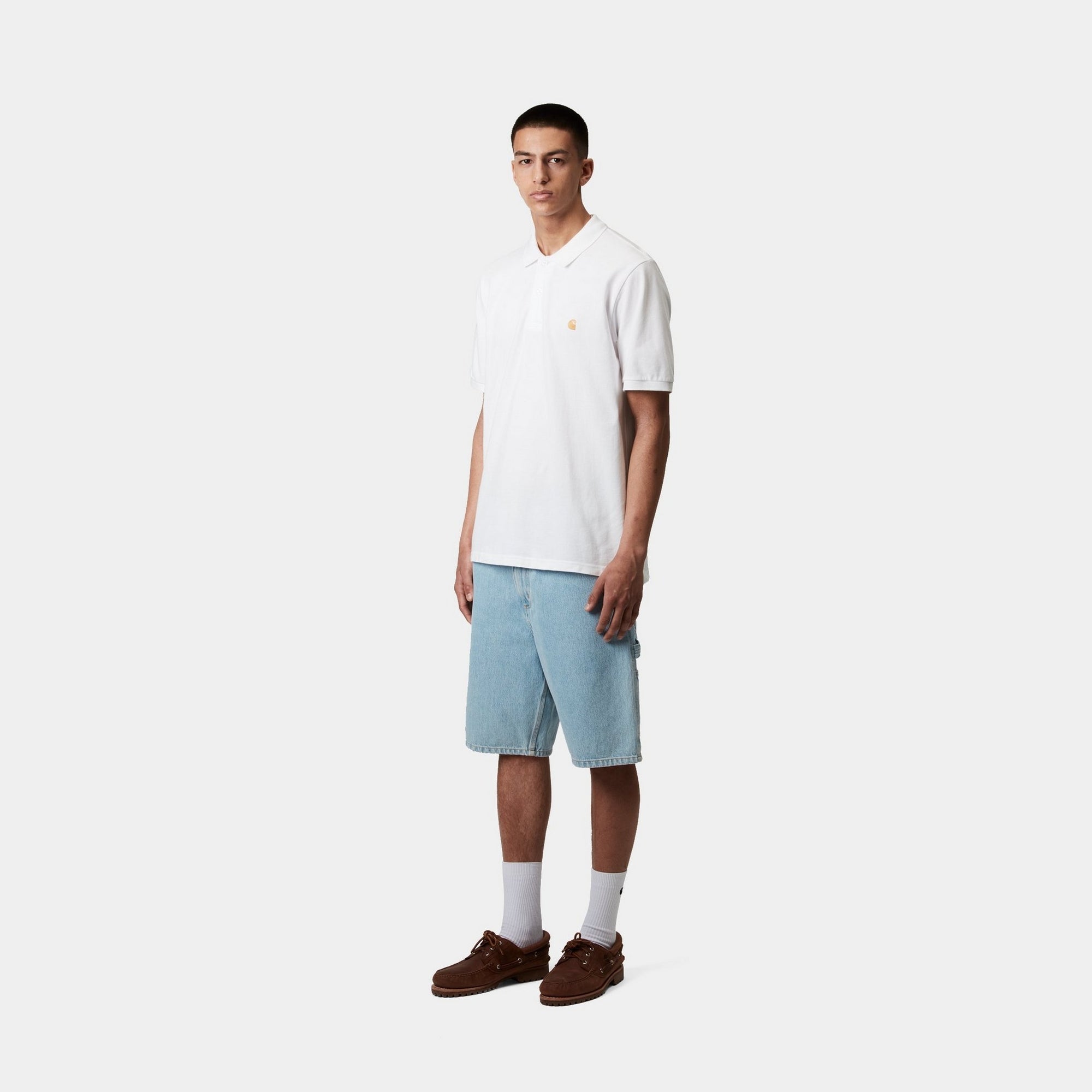 Premium Chase Pique Polo Shirt for Men - Classic White Cotton Golf & Casual Wear - Perfect for Office, Golfing & Everyday Outfits