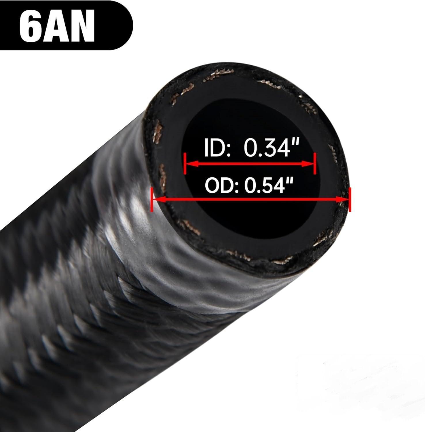 EVIL ENERGY PTFE/CPE 4AN 6AN 8AN 10AN 10FT Fuel Line Hose Fitting Kit - High Performance Fuel System Upgrade for Cars, Trucks & Racing Vehicles