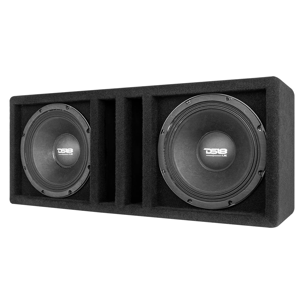 PANCADAO Ported Subwoofer Box with Dual 10-Inch Mid Bass PRO 1.5KP10.4 Loaded Enclosure - Perfect for Car Audio Systems & Bass Enhancement