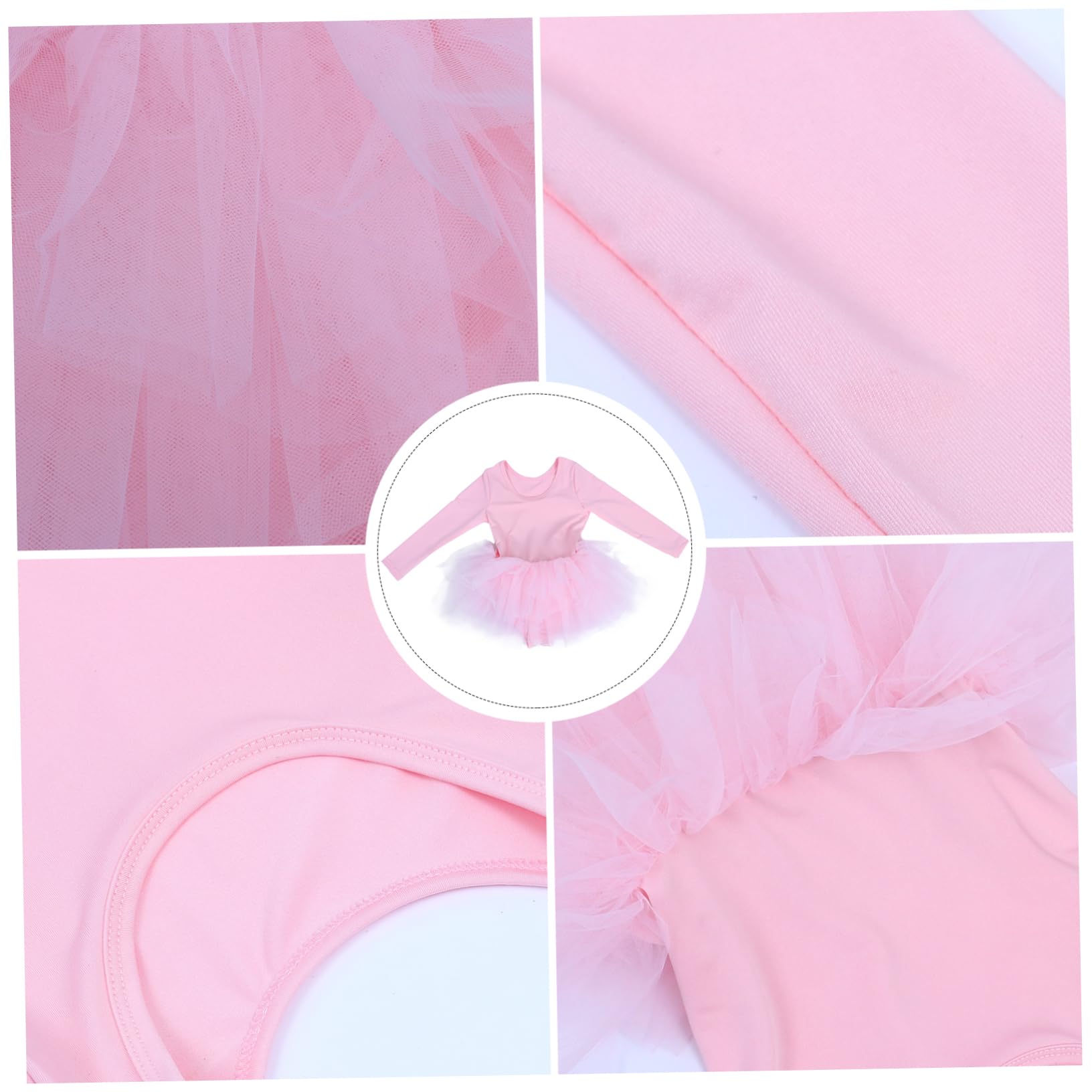SAFIGLE Girls Ballet Dance Outfit - Soft Milk Silk Bodysuit with Tutu Skirt for Kids Ballet Class, Recital & Performance