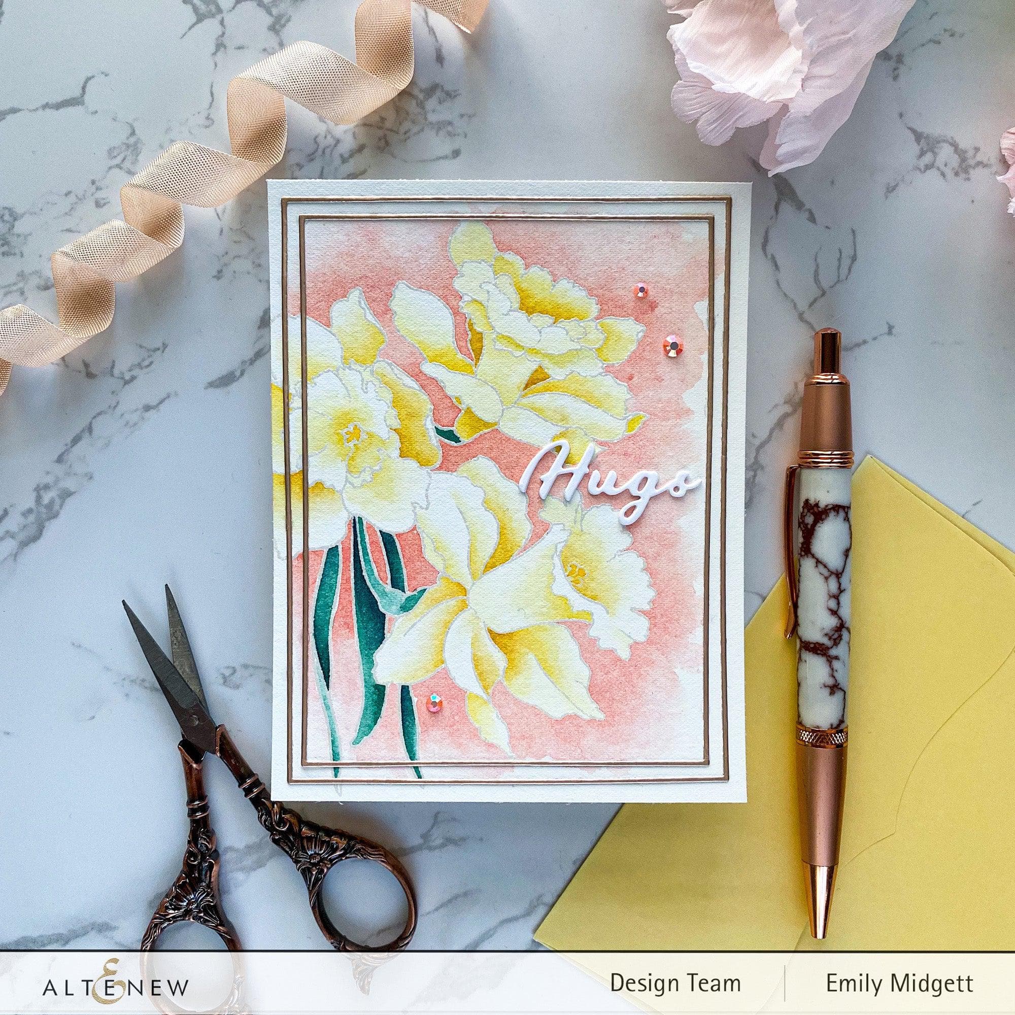 Daffodil Delight Die Cut Bundle for Card Making & Scrapbooking - Floral Garden DIY Craft Supplies for Greeting Cards, Home Decor, and Paper Crafts