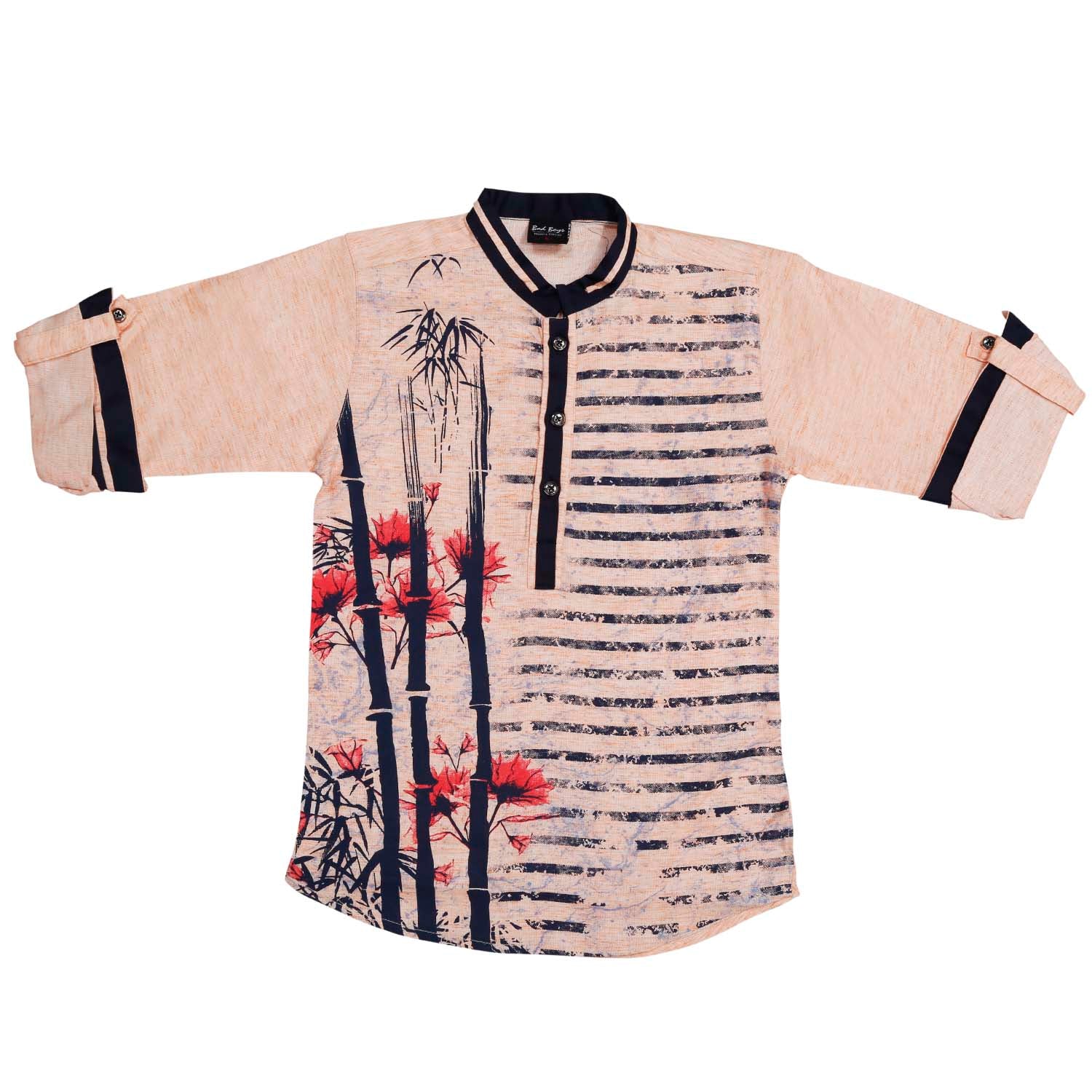 Stylish Floral Print Kurta for Women - Elegant Indian Ethnic Wear by Bad Boys - Perfect for Festivals, Weddings & Casual Outings