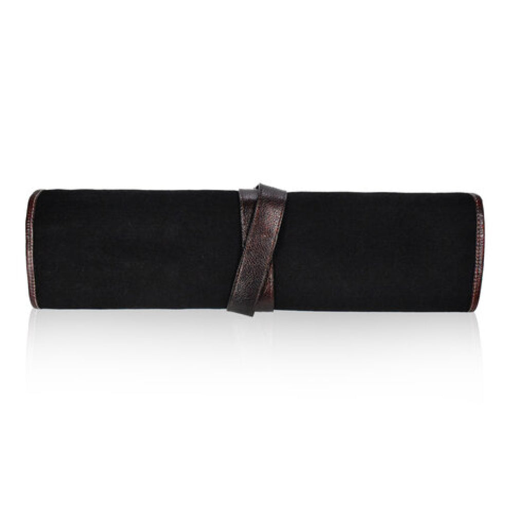 Boldric BOCT104 7-Pocket Black Canvas Tactical Knife Holder with DD Hook - Perfect for Outdoor Camping, Hunting & Military Gear Storage
