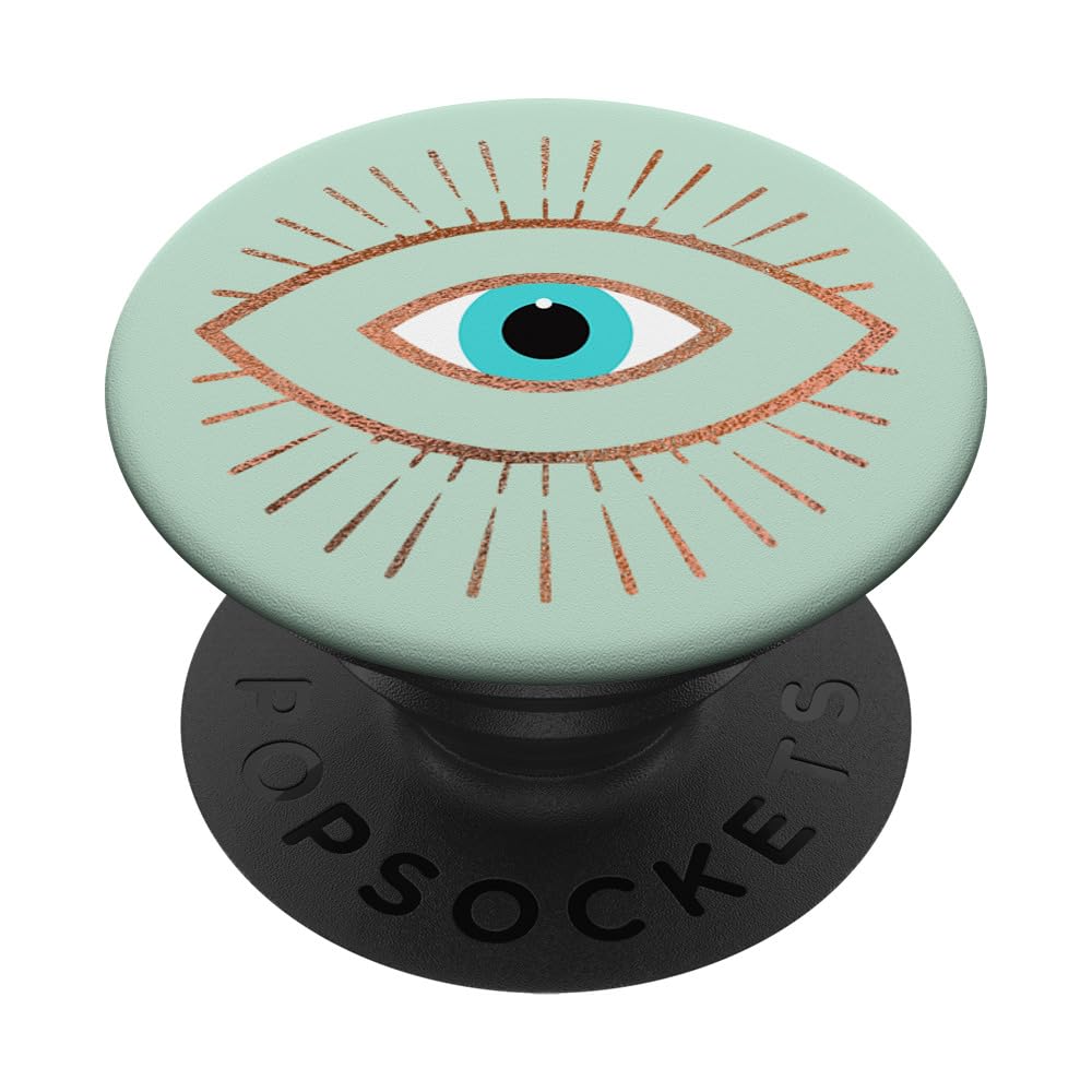 Rose Evil Eye Green PopSockets Standard PopGrip - Phone Grip & Stand for iPhone, Samsung & Smartphones - Perfect for Selfies, Video Calls & Secure Phone Handling
