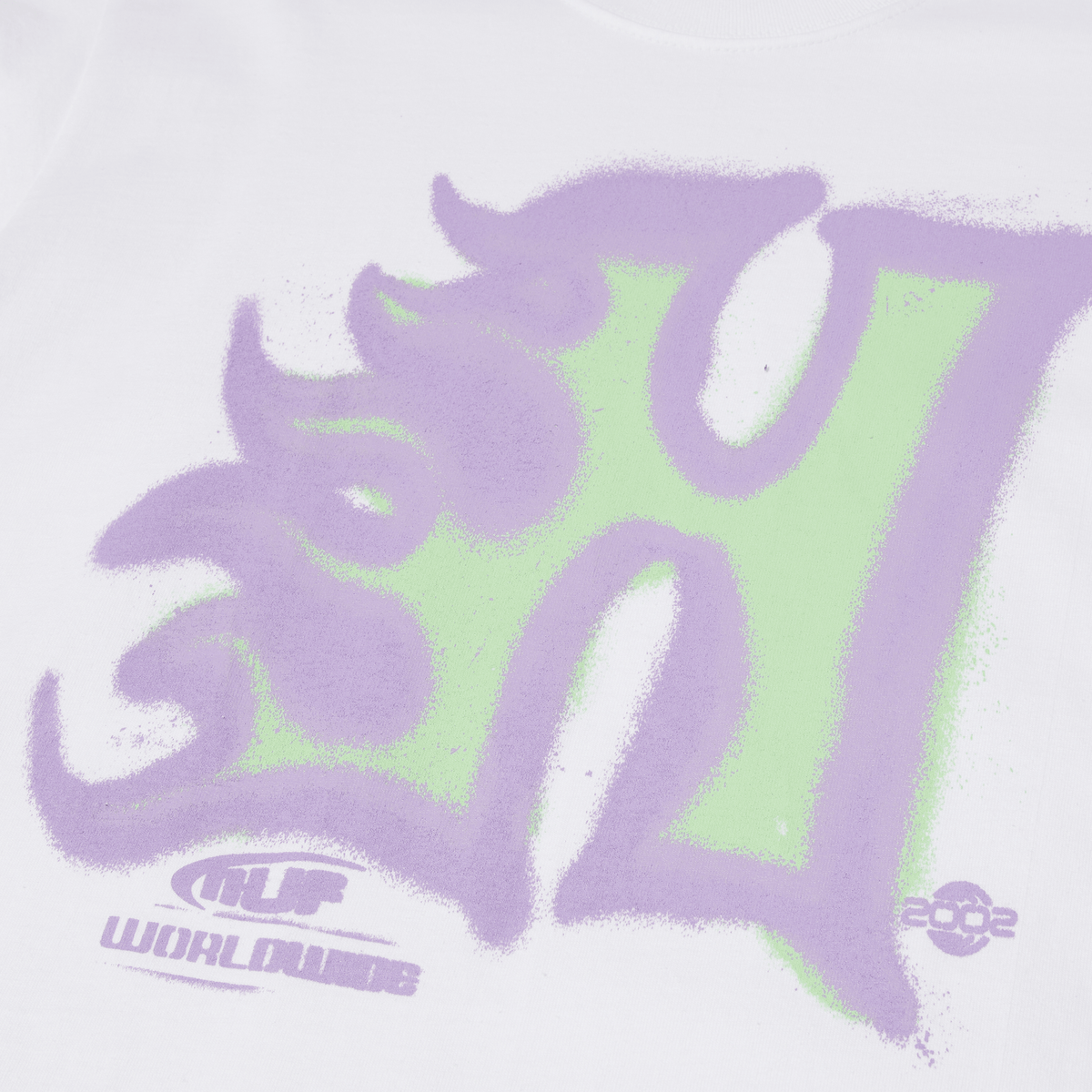 HUF Heat Wave Short Sleeve T-Shirt for Men - White Cotton Graphic Tee - Casual Streetwear for Summer Outfits & Skateboarding