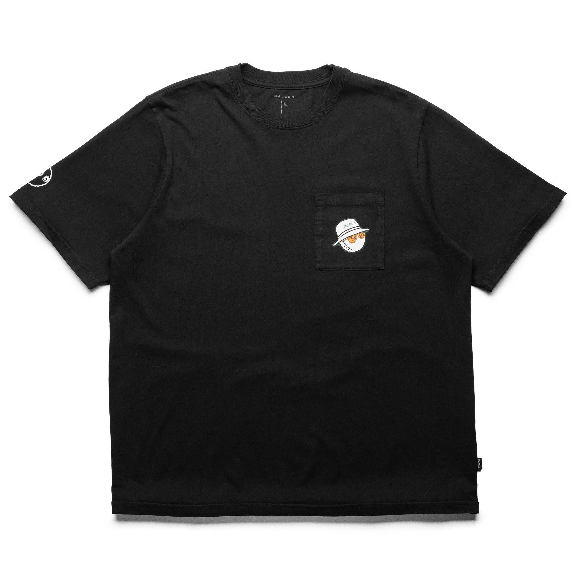 Malbon Golf Pocket Tee - Premium Cotton Short Sleeve T-Shirt for Men - Black - Perfect for Golf, Casual Wear & Outdoor Activities