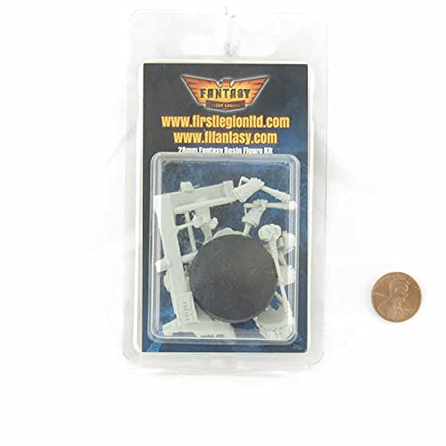 Orc Drummer Plogger Figure Kit - 28mm Heroic Scale Unpainted Miniature for Warhammer & Tabletop RPG Gaming - First Legion Collection - Perfect for Wargaming, D&D Campaigns & Fantasy Displays