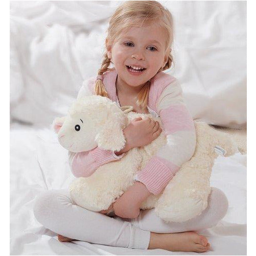 1.8L Eco-Friendly Hot Water Bottle with Soft Plush Sheep Cover - Rubber-Free, BPA-Free for Pain Relief, Warmth & Comfort - Perfect for Cold Nights, Period Cramps, Back Pain & Cozy Relaxation