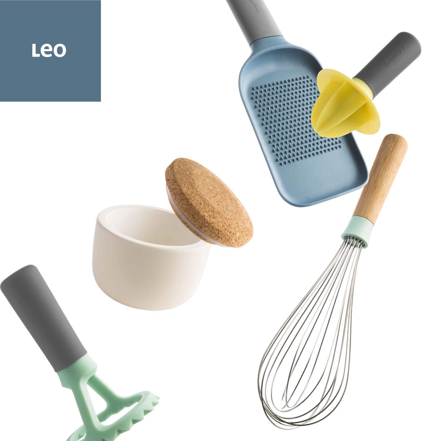 Berghoff LEO Tritan Plastic Shaker Bottle - BPA-Free Protein Shaker with Integrated Powder Compartment, Leakproof Screw-on Lid & Flip Cap, Includes Silicone Mixing Ball - Perfect for Gym, Workout & Post-Training Recovery - Dishwasher Safe Fitness Accessory
