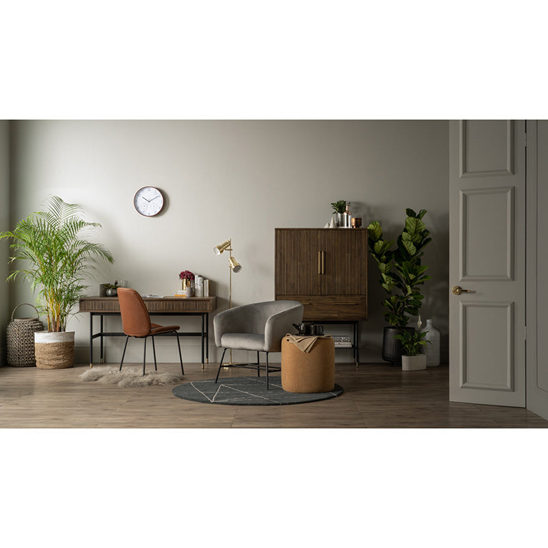 GALEN Modern Lounge Chair - Ash Grey Upholstered Accent Chair for Living Room, Bedroom & Office - Comfortable Relaxing Seating Furniture for Home Decor