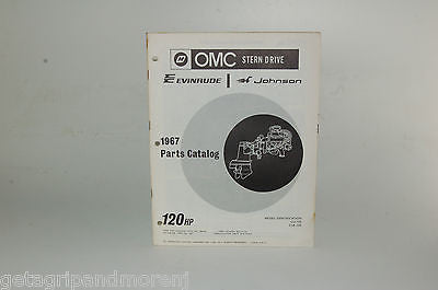 1967 Evinrude Parts Catalog for 120 HP OMC Stern Drive - Marine Engine Repair & Maintenance for Classic Boats