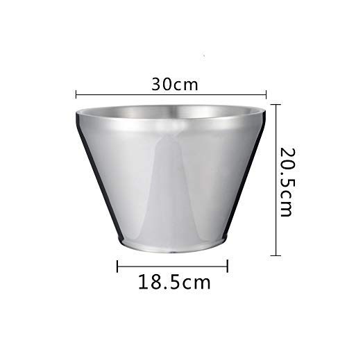 Premium Stainless Steel Double Wall Insulated Ice Bucket with Ice Scoop - Large Beverage Tub for Champagne, Wine & Beer - Party Drink Chiller for Weddings, BBQs & Outdoor Events - Metal Beverage Cooler Bucket