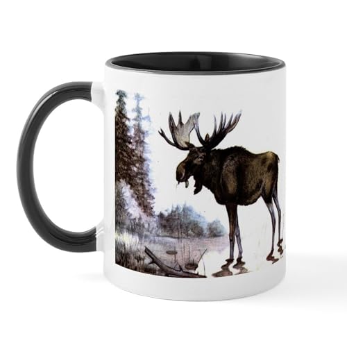 White/Black Inside - Moose Mug
