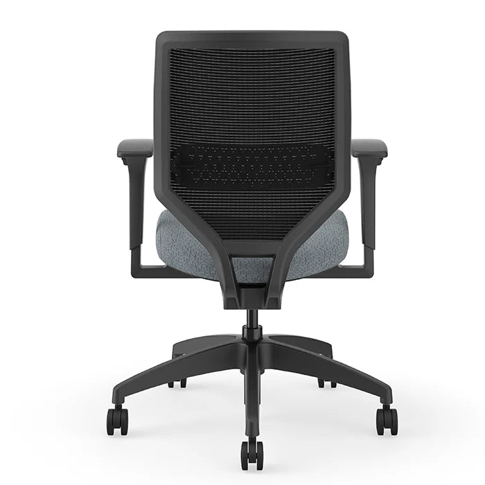 HON Solve Office Task Gray Fabric Chair with High Back Mesh - Ergonomic Desk Chair for Home Office, Computer Work & Long Hours Sitting