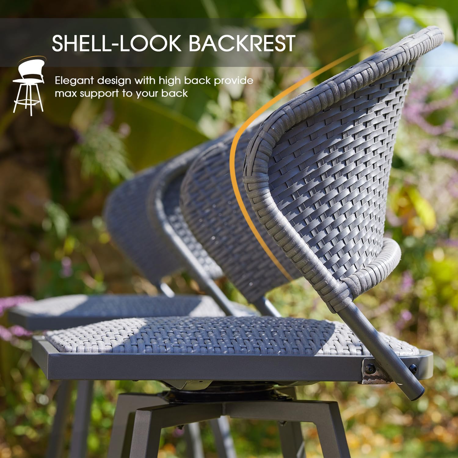 VICLLAX 5-Piece Outdoor Bar Set - 35.5