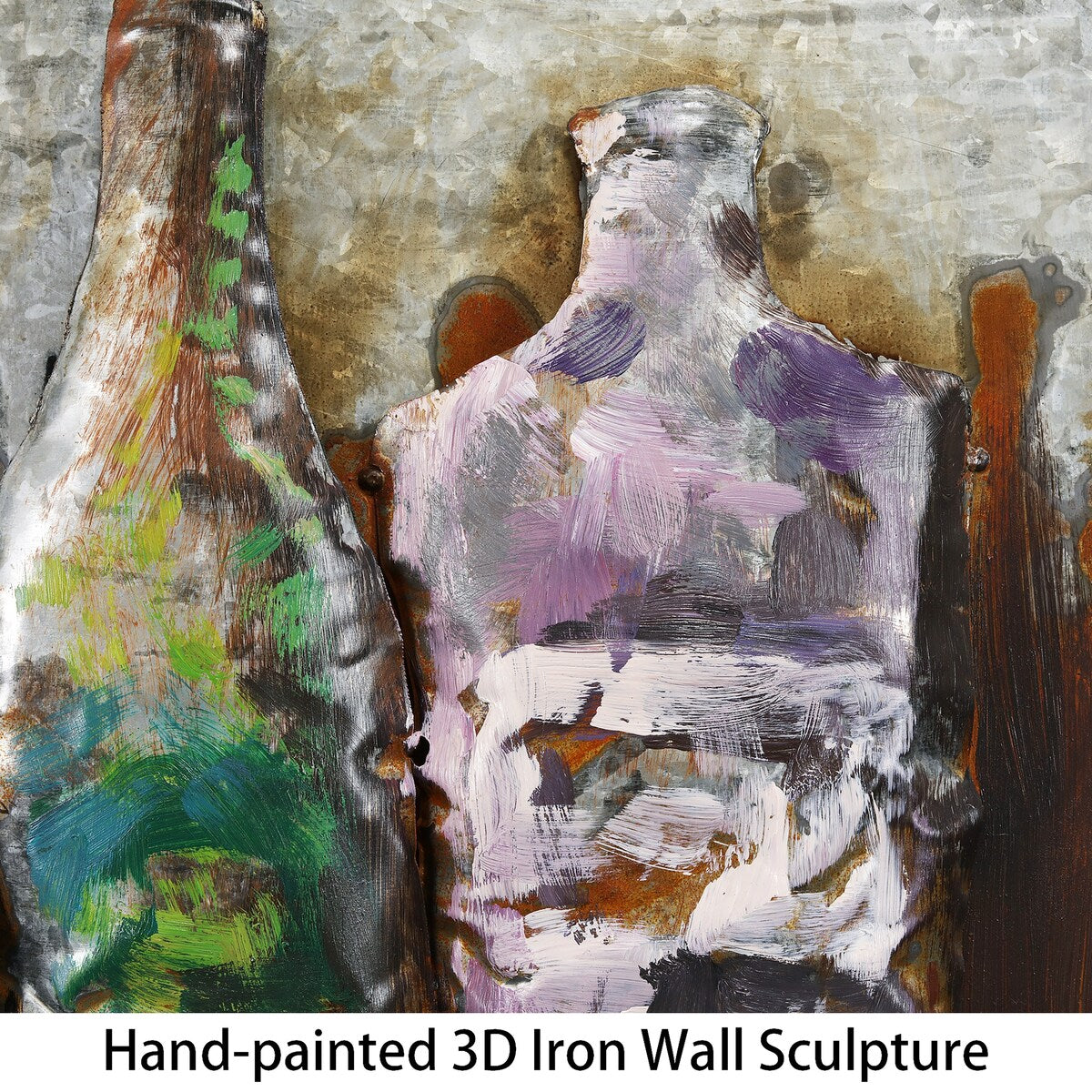 Hand-Painted 3D Mixed Media Wall Art - 5 O'Clock Design - Unique Iron Wall Decor for Living Room, Bedroom & Office - Perfect for Home & Office Décor
