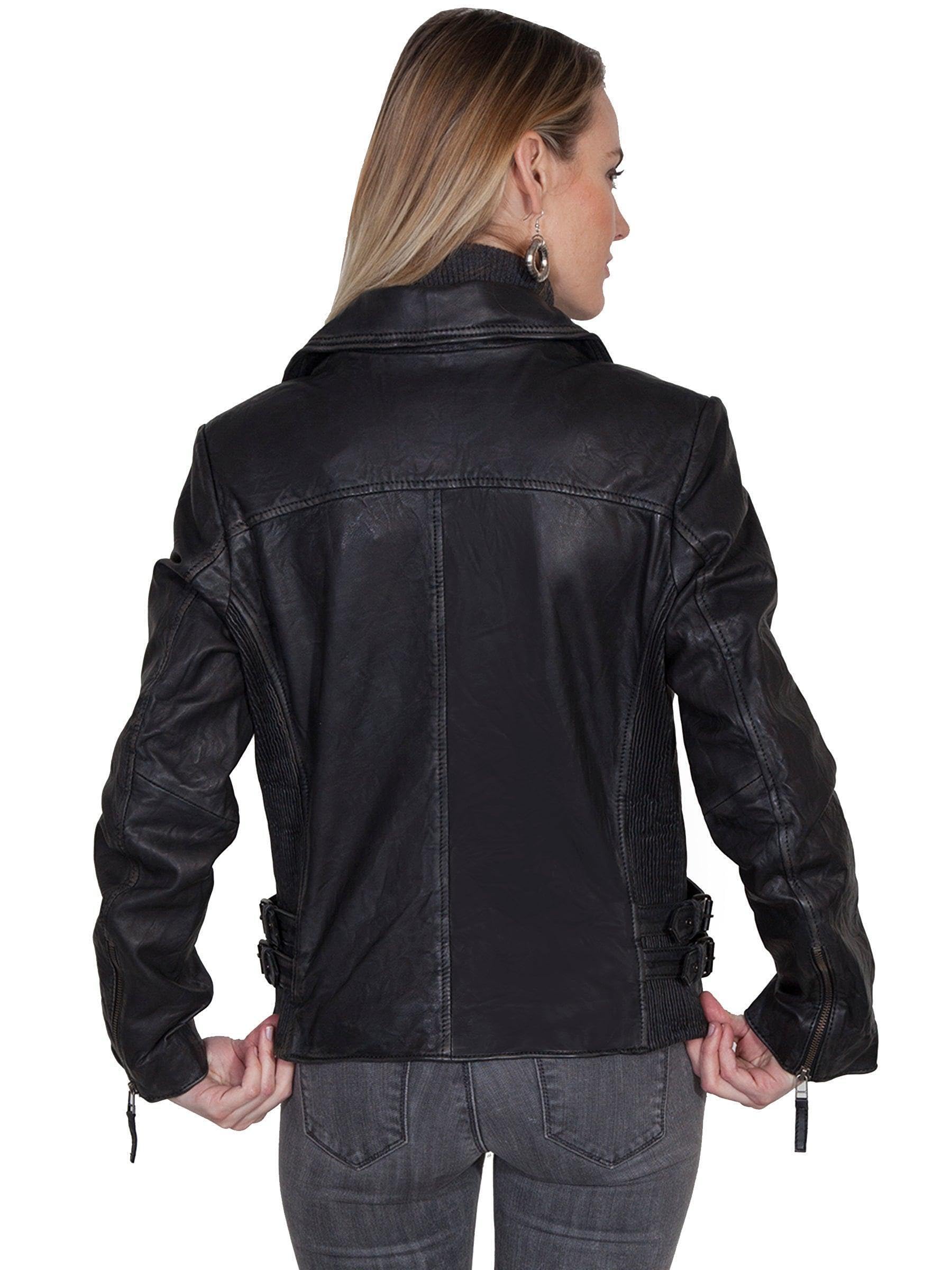 Scully Black Leather Motorcycle Jacket L1080 - Men's Biker Jacket for Riding, Fashion & Outdoor Activities | Durable Genuine Leather Motorcycle Gear for Harley Davidson & Cruiser Riders