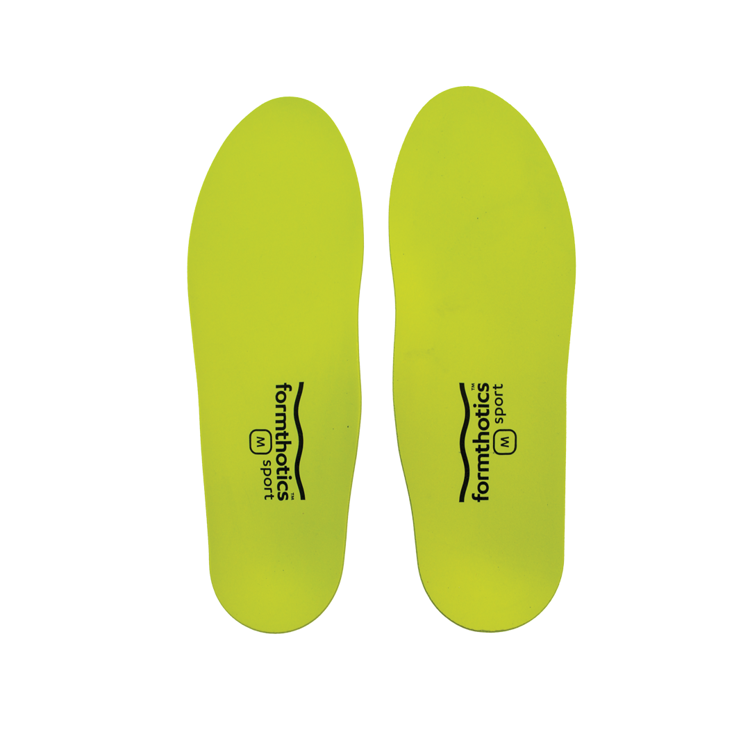 Formthotics Sport Run Shock Stop Insoles - Light Green/Grey | High-Performance Cushioning for Running, Walking & Sports | Reduce Foot Fatigue & Improve Comfort