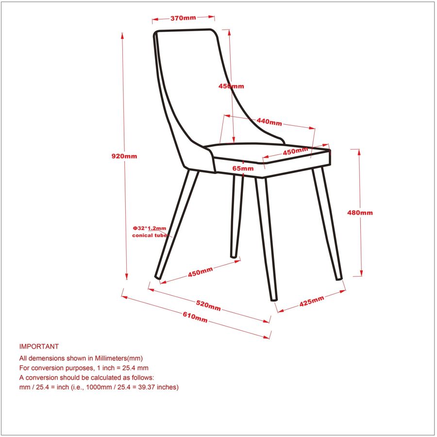 Velvet Upholstered Dining Chair - Carmilla Style Modern Accent Chair for Living Room, Bedroom & Dining Area - Comfortable & Elegant Seating for Home Decor