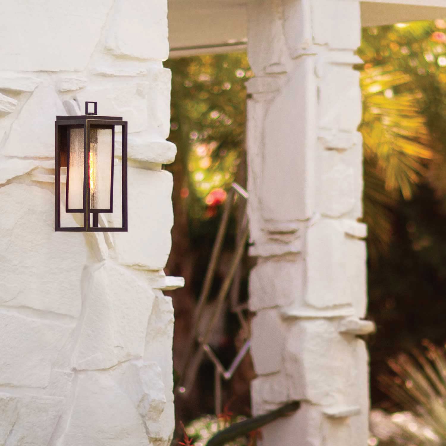 Hinkley Republic 1004OZ Medium Outdoor Wall Mount Lantern - Transitional Modern Double Frame Design, Oil Rubbed Bronze - Coastal Elements Collection - Perfect for Porch, Patio, Garden & Entryway Lighting