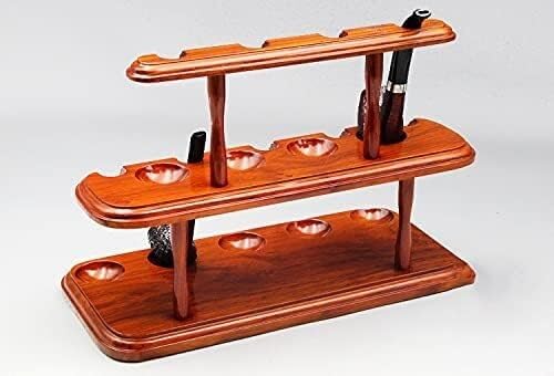 Premium Wooden Tobacco Pipe Stand - Holds 8 Smoking Pipes - Universal Stylish Smoker Accessories for Home, Office & Relaxation Use