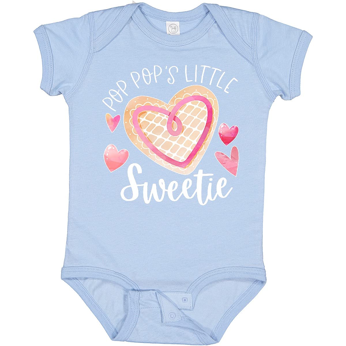 Inktastic Pop Pop's Little Sweetie Pink Heart Cookie Baby Bodysuit - Cute Outfit for Newborns, Infants & Toddlers - Perfect for Family Photos, Holidays & Special Occasions