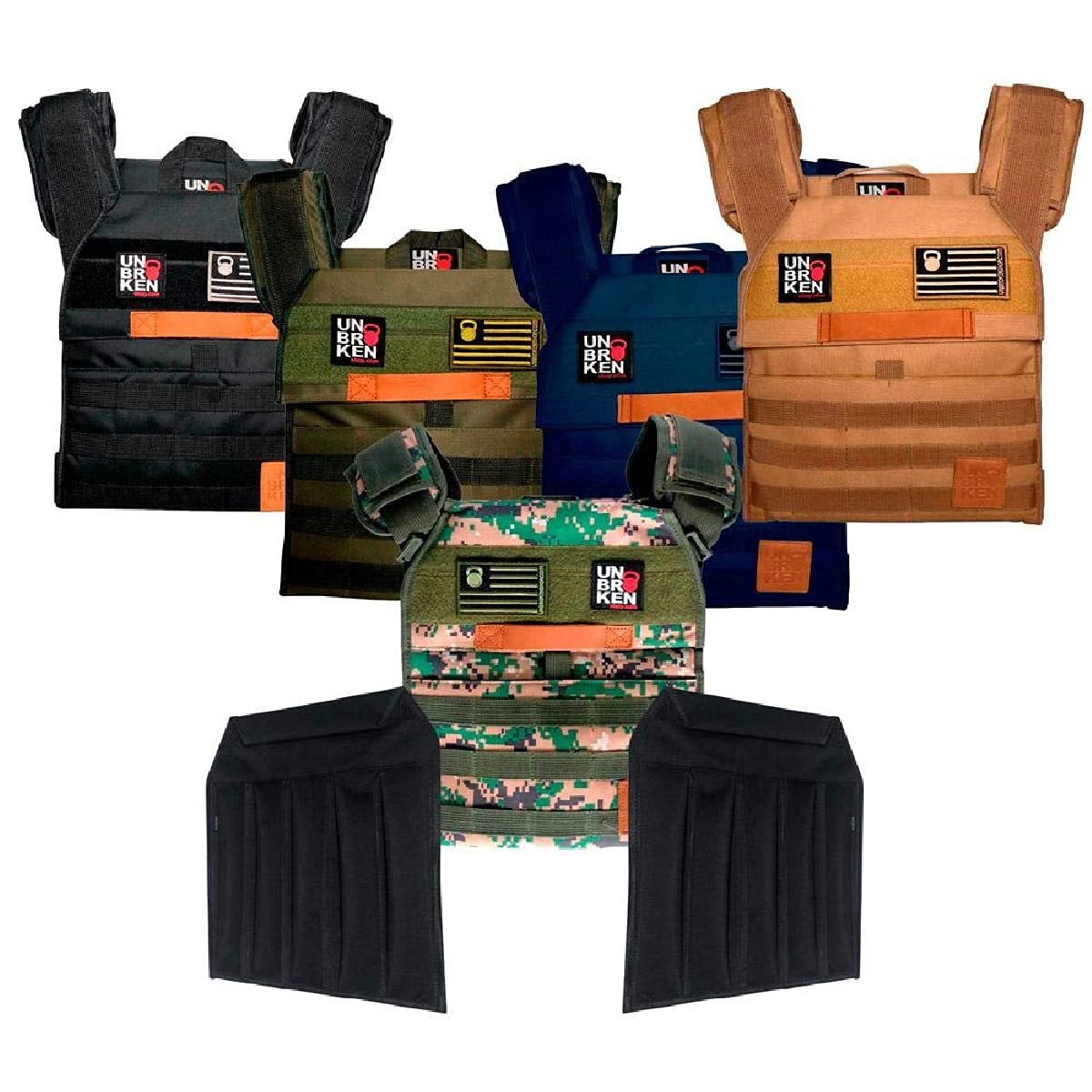Adjustable Weighted Vest with Sand Plates for Strength Training - CrossFit, Running & Endurance Workouts | Unisex Design for Men & Women | Includes 2 Camouflage Patches | Perfect for Gym, Outdoor Fitness & Military Training