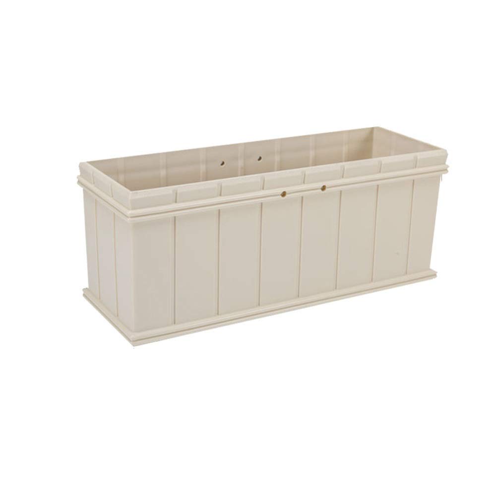 XCJ Outdoor Flower Pot - Rectangle Plastic Planter Box for Balcony, Garden & Patio - Durable Plant Container with Drainage Holes - Perfect for Herbs, Flowers & Succulents (Pattern 1)
