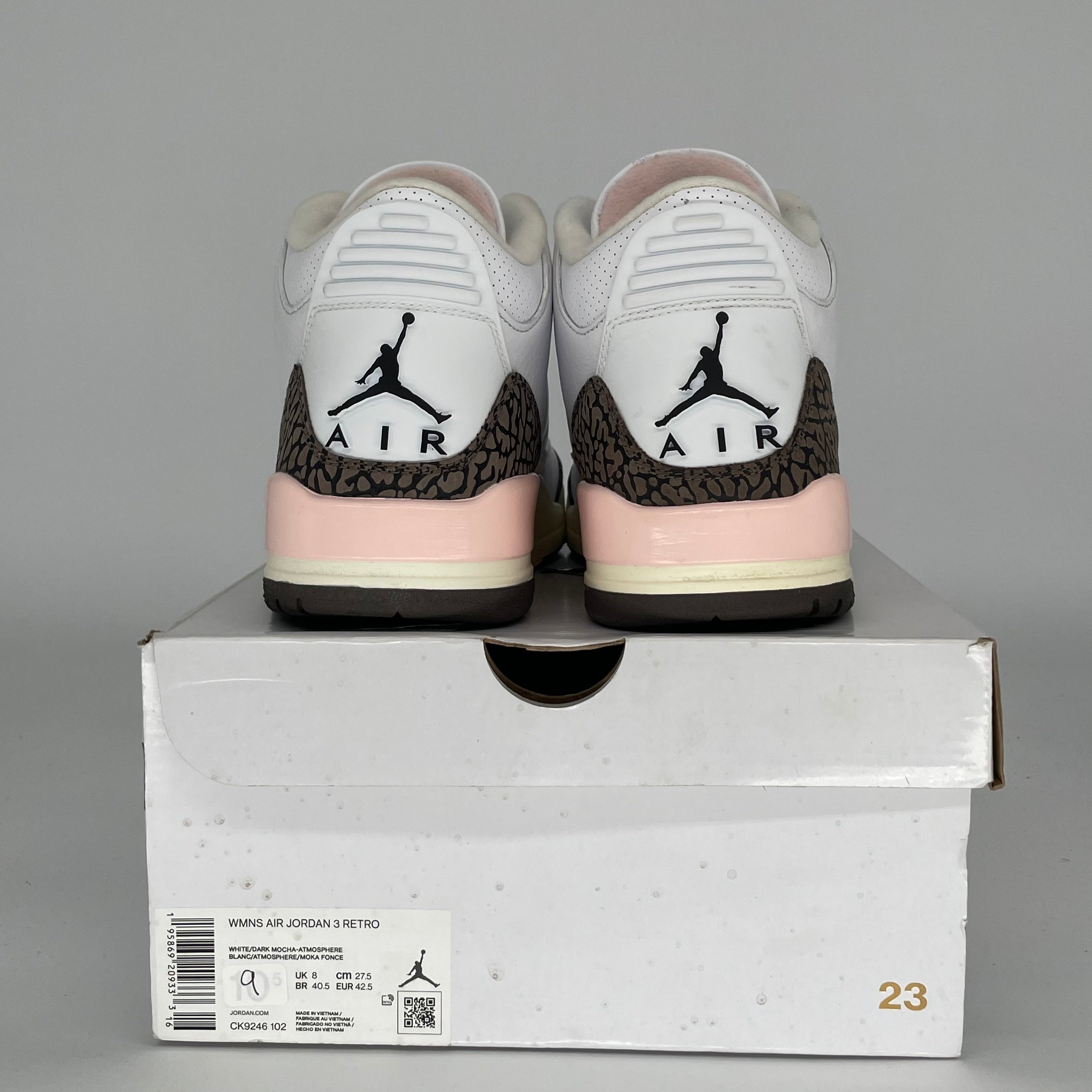 AIR JORDAN 3 NEAPOLITAN Women's Sneakers - Size 9/10.5W (CK9246-102) | Retro Basketball Shoes for Women | Perfect for Streetwear, Gym & Casual Outfits