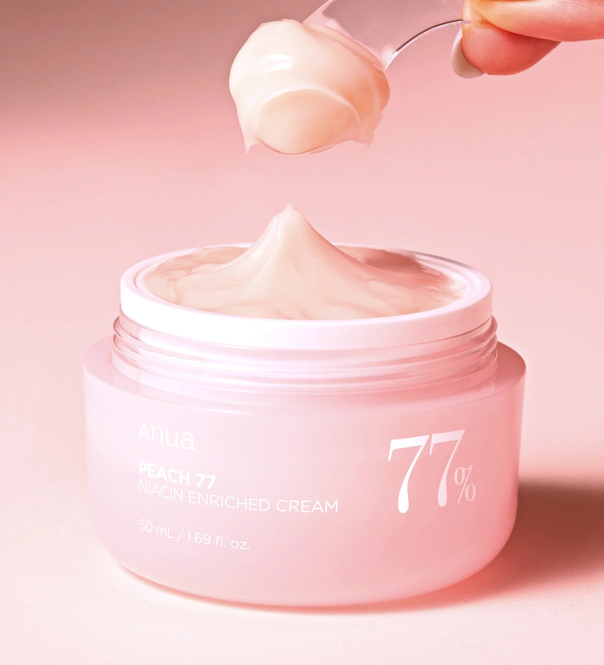 ANUA Peach 77% Niacinamide Enriched Face Cream 50ml - Brightening & Hydrating Moisturizer for Glowing Skin - Perfect for Daily Skincare Routine & Night Care