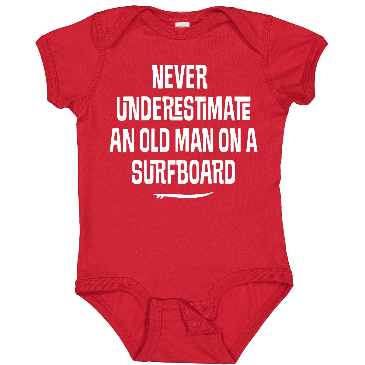 Inktastic Vintage Surfboard Baby Bodysuit - Soft Cotton Infant Onesie for Boys & Girls - Perfect Beach Outfit, Surfing Theme Baby Shower Gift