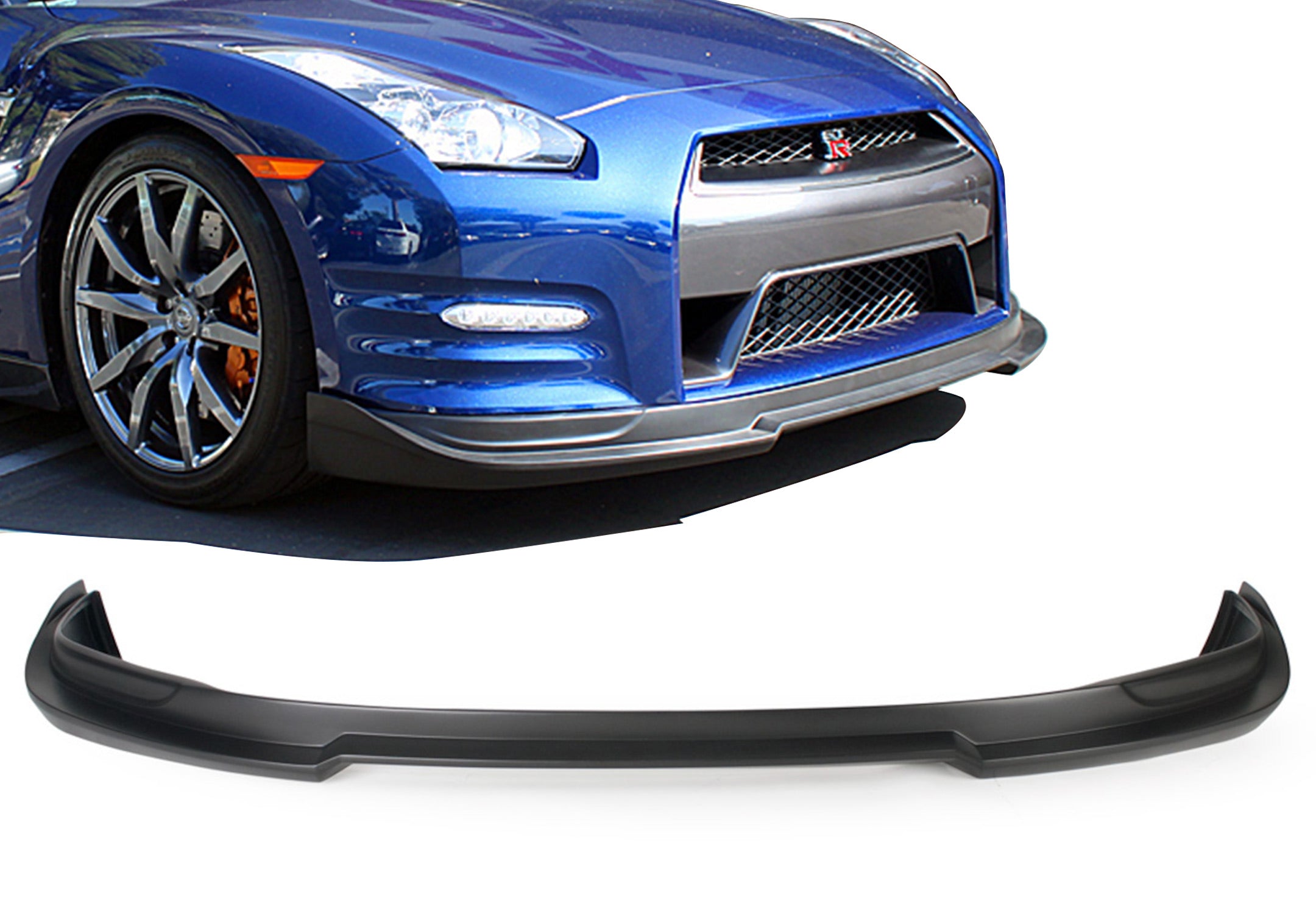 2012-2015 Nissan GT-R R35 Front Bumper Lip Splitter - Polyurethane (Urethane) Body Kit - GTRKB13022 - Perfect for Track Racing & Street Performance Upgrades