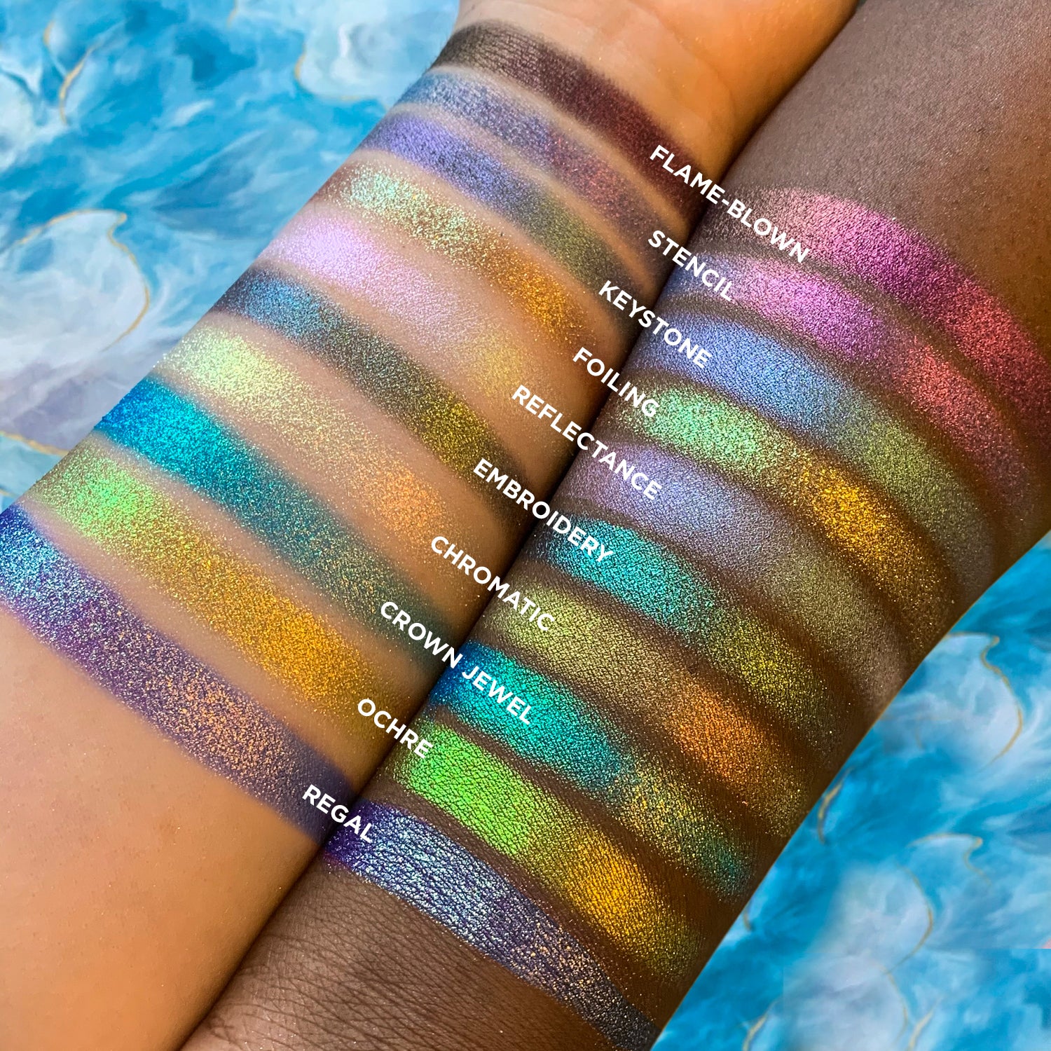 Regal Glitter Vibrant Multichrome Eyeshadow Palette - Long Lasting Pigmented Makeup for Party, Halloween & Special Occasions