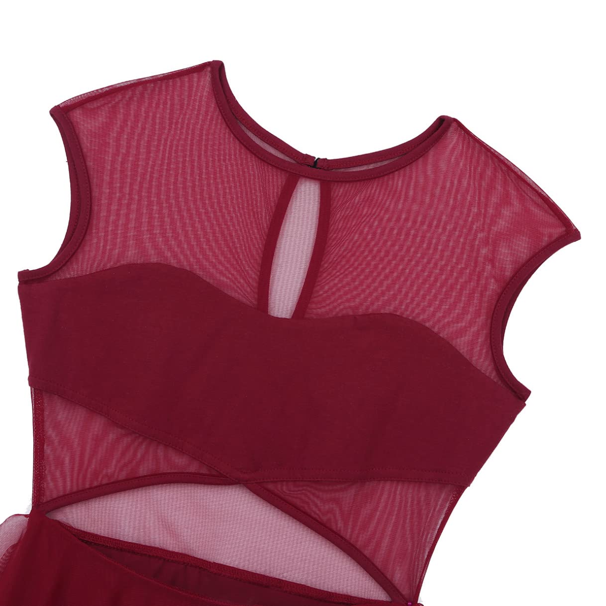 Women's Lyrical Ballet Leotard - Contemporary Dance Costume with Mesh Design for Latin & Modern Dance Performance - Perfect for Dance Recitals, Competitions & Practice