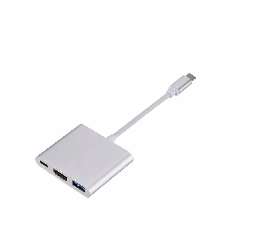 USB C to USB 3.0 Adapter with 4K HDMI & USB C Port - High-Speed Data Transfer for MacBook, Dell, HP Laptops - Perfect for Home Office, Gaming & Multimedia